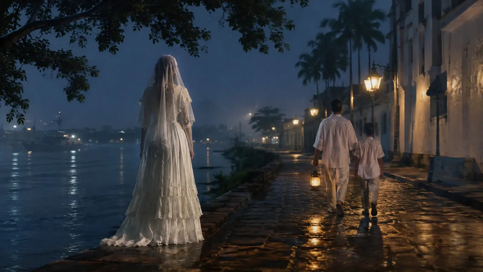 La mujer vestida de blanco