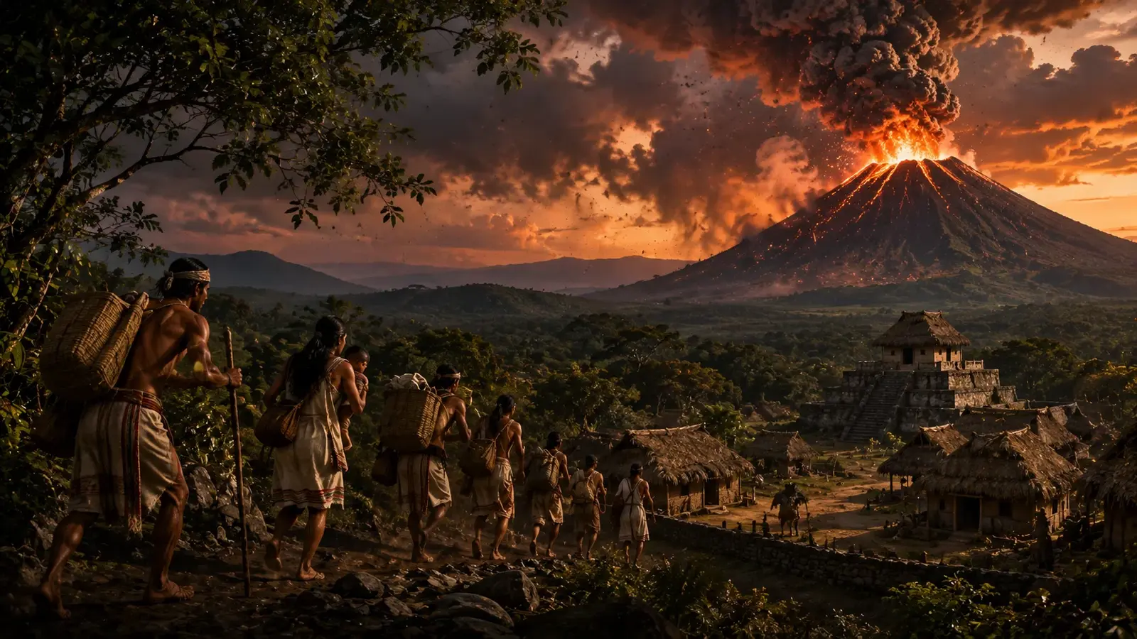 El Antiguo Ixtlán y el Volcán San Martín